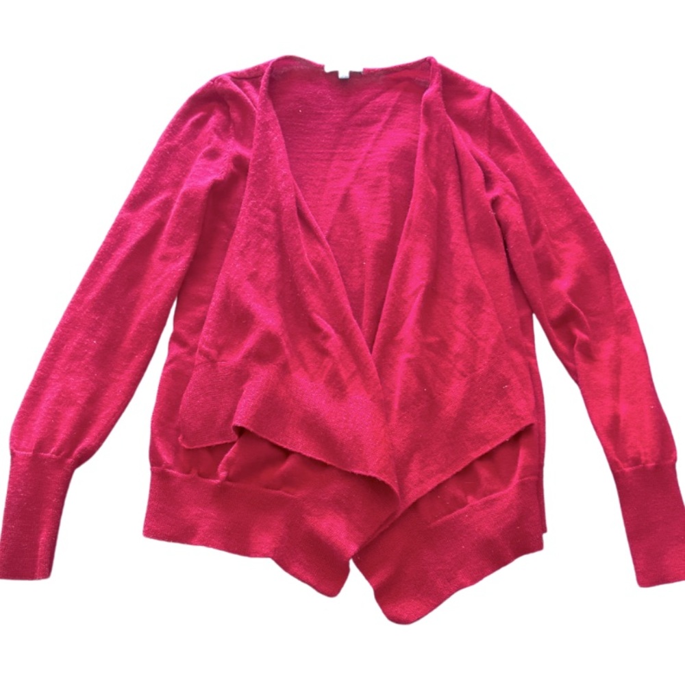 Gap Ladies Open Front Drape Cardigan Sweater, Red, Size M